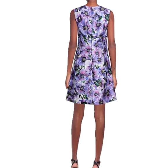 Dolce & Gabbana Purple Anemone Floral Silk Sleeveless Mini Dress IT 44 L - Picture 3 of 6